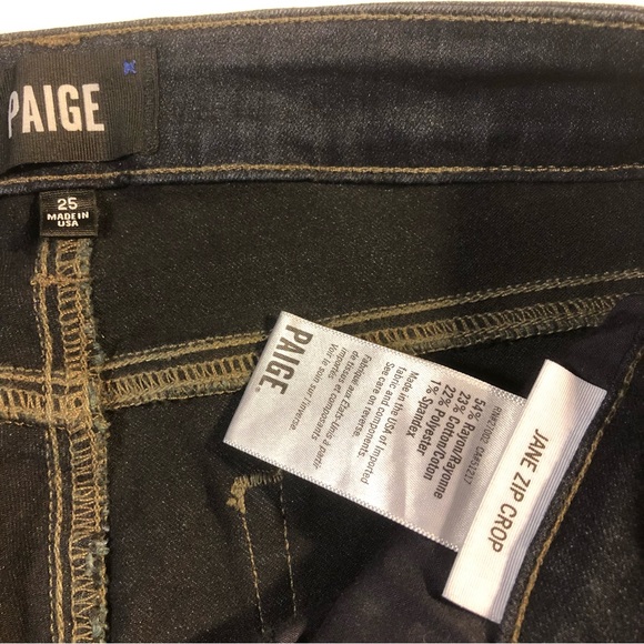 PAIGE Jane Zip Crop Skinny Jeans 25 - Picture 11 of 13